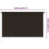 Lauko roletas, 245 (plotis) x 140 (aukštis) cm, rudos spalvos, HDPE