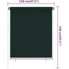 Lauko roletas, tamsiai žalios spalvos, 120x140cm, HDPE
