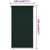 Lauko roletas, tamsiai žalios spalvos, 120x230cm, HDPE