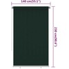 Lauko roletas, tamsiai žalios spalvos, 140x230cm, HDPE