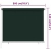 Lauko roletas, tamsiai žalios spalvos, 180x140cm, HDPE