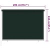 Lauko roletas, tamsiai žalios spalvos, 200x140cm, HDPE