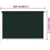 Lauko roletas, tamsiai žalios spalvos, 220x140cm, HDPE