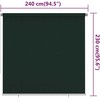 Lauko roletas, tamsiai žalios spalvos, 240x230cm, HDPE