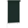 Lauko roletas, 85 (plotis) x 140 (aukštis) cm, tamsiai žalios spalvos, HDPE