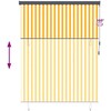 Roletas Balta ir oranžinė 200 x 250 cm Audinys ir aliuminis