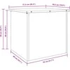 Lauko saugojimo dėžė Balta 55 x 50,5 x 50 cm Plienas
