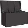 Lauko saugojimo dėžė Juoda 100 x 50,5 x 50 cm Plienas