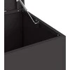 Sodo saugojimo pagalvių dėžė Galvanizuotas plienas 220 L Juoda