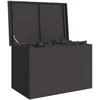 Lauko saugojimo dėžė Juoda 80 x 50,5 x 50 cm Plienas