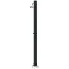 Lauko saulės dušas Juoda 217 cm PVC ir aliuminis