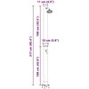 Lauko saulės dušas Juoda 217 cm PVC ir aliuminis