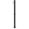 Lauko saulės dušas Juoda 217 cm PVC ir aliuminis