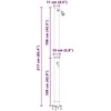 Lauko saulės dušas Juoda 217 cm PVC ir aliuminis