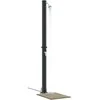 Lauko saulės dušas Juoda 217 cm PVC ir aliuminis