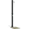 Lauko saulės dušas Juoda 217 cm PVC ir aliuminis