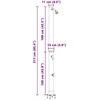 Lauko saulės dušas Juoda 217 cm PVC ir aliuminis