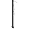 Lauko saulės dušas Juoda 217 cm PVC ir aliuminis
