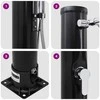 Lauko saulės dušas Juoda 217 cm PVC ir aliuminis