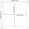 Saulės burė 3 x 3 m 100% poliesteris Oksfordas Kvadrato