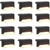 Lauko saulės šviestuvai su žemės kuolu 12 pcs Šilta balta