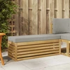 Lauko sėdynė suolelis su pagalve Balta 115 x 43 x 45 cm
