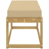 Lauko sėdynė suolelis su pagalve Balta 115 x 43 x 45 cm