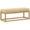 Lauko sėdynė suolelis su pagalve Balta 115 x 43 x 45 cm