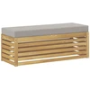 Lauko sėdynė suolelis su pagalve Balta 115 x 43 x 45 cm
