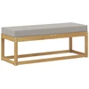 Lauko sėdynė suolelis su pagalve Balta 115 x 43 x 45 cm