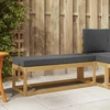 Lauko sėdynė suolelis su pagalve Balta 115 x 43 x 45 cm