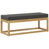Lauko sėdynė suolelis su pagalve Balta 115 x 43 x 45 cm
