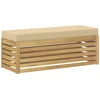 Lauko sėdynė suolelis su pagalve Balta 115 x 43 x 45 cm