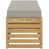 Lauko sėdynė suolelis su pagalve Balta 115 x 43 x 45 cm