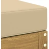 Lauko sėdynė suolelis su pagalve Balta 115 x 43 x 45 cm