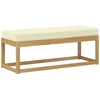 Lauko sėdynė suolelis su pagalve Balta 115 x 43 x 45 cm