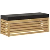 Lauko sėdynė suolelis su pagalve Balta 115 x 43 x 45 cm