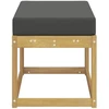 Lauko sėdynė suolelis su pagalve Balta 80 x 43 x 45 cm