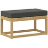 Lauko sėdynė suolelis su pagalve Balta 80 x 43 x 45 cm