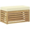 Lauko sėdynė suolelis su pagalve Balta 80 x 43 x 45 cm