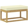 Lauko sėdynė suolelis su pagalve Balta 80 x 43 x 45 cm