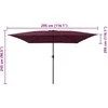Sodo skėtis Bordo raudona 295 x 295 x 245 cm
