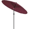Lauko skėtis nuo saulės su aliuminio stulpu, raudonas, 270cm