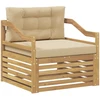 Lauko sofa Balta ir kreminė