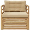 Lauko sofa Balta ir kreminė