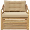 Lauko sofa Balta ir kreminė