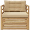 Lauko sofa Balta ir kreminė
