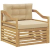 Lauko sofa Balta ir kreminė