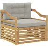 Lauko sofa Balta ir šviesiai pilka