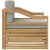 Lauko sofa Balta ir šviesiai pilka